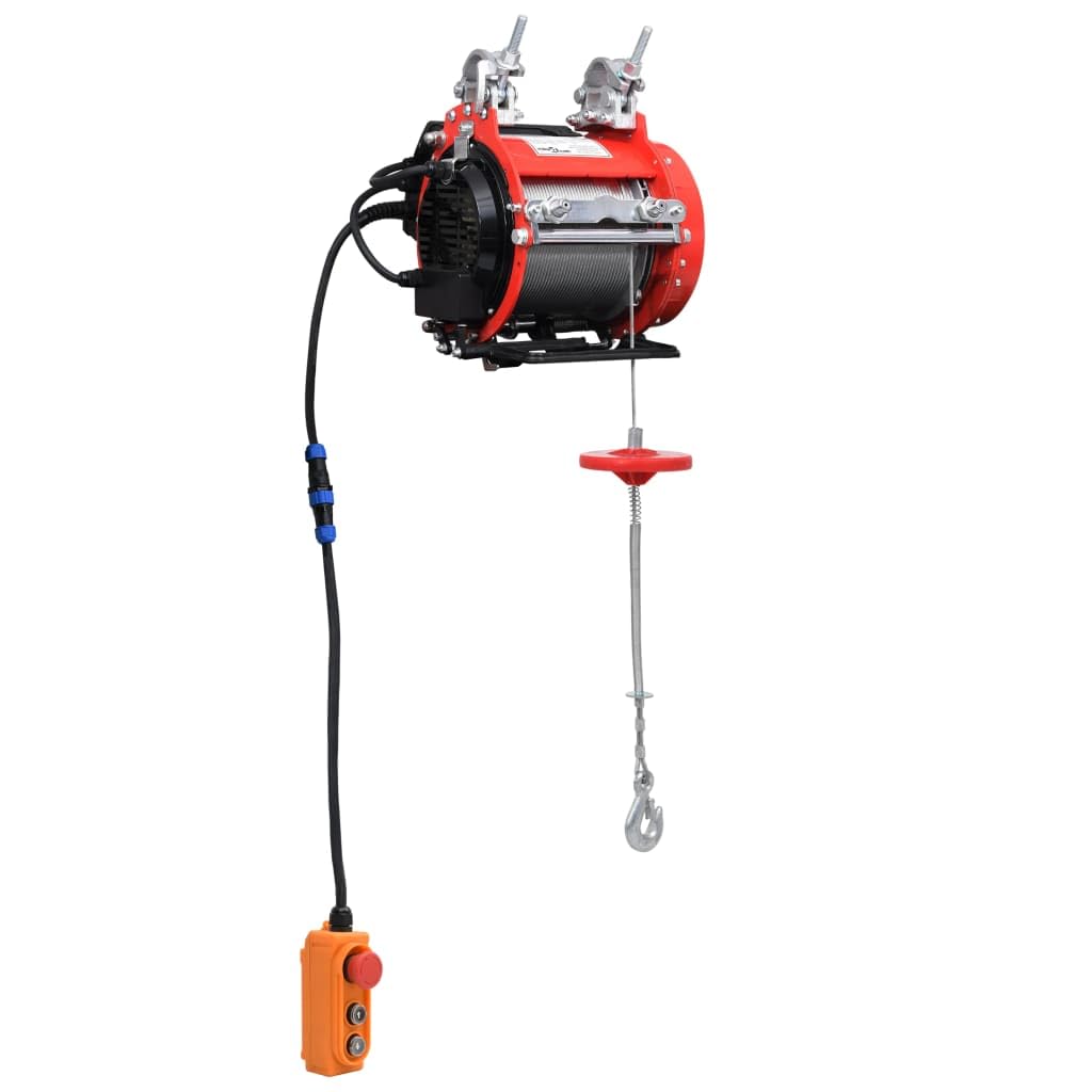 vidaXL Elektrisches Hebezeug Seilzug 500 kg 230 V Stahl Rot