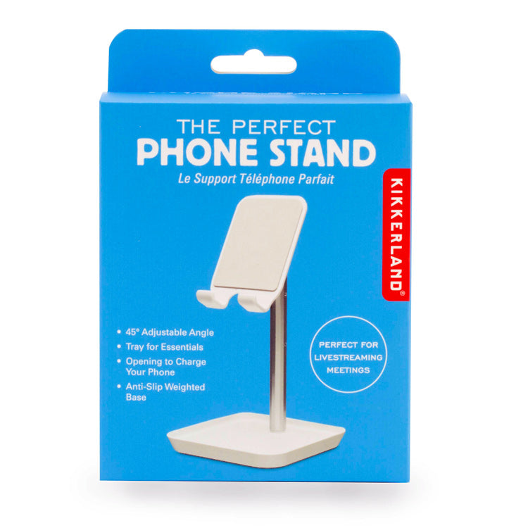 Kikkerland Phone Stand Handyständer Weiß höhenverstellbar