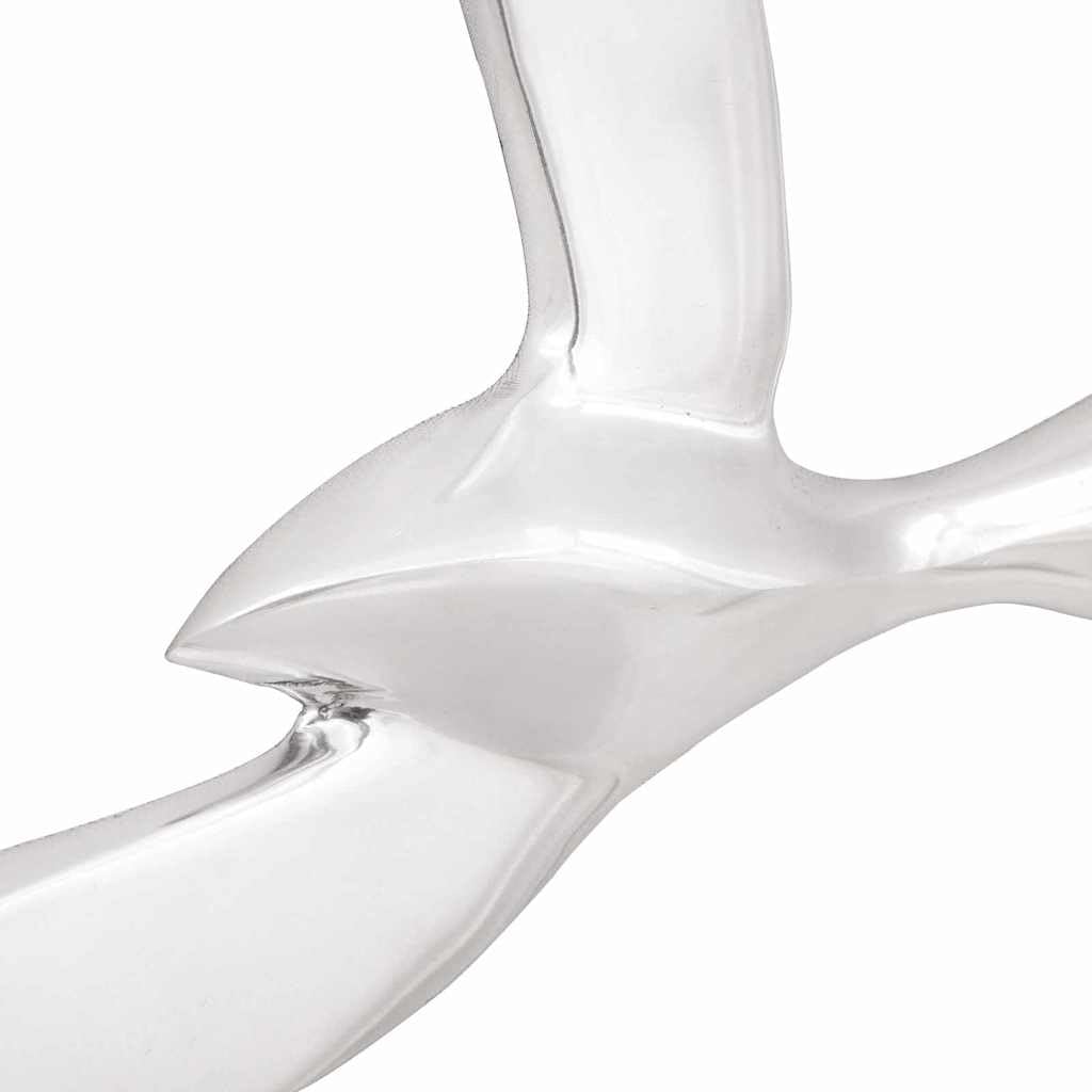 vidaXL Möwe 2 pcs Wandskulptur Silber Aluminium 45 cm