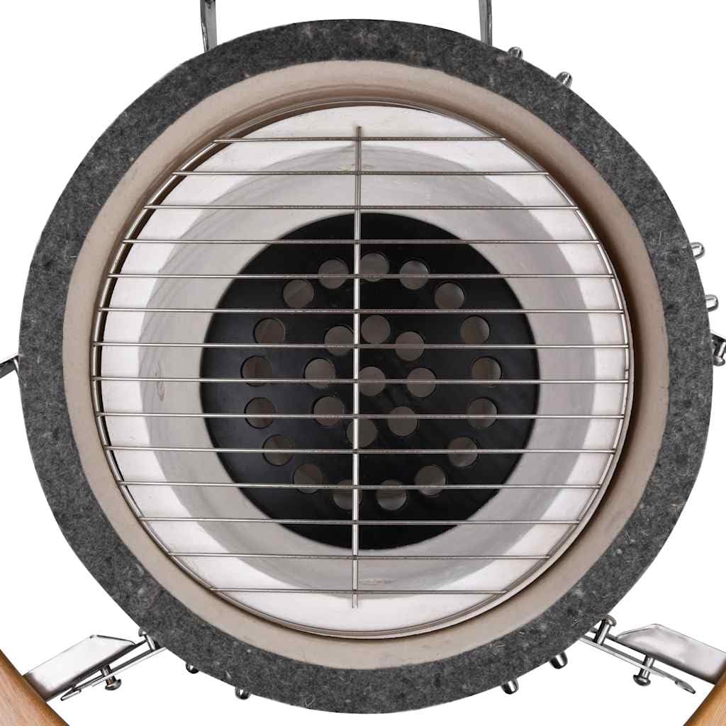 vidaXL Heim & Garten Kamado Grill schwarz 33 cm