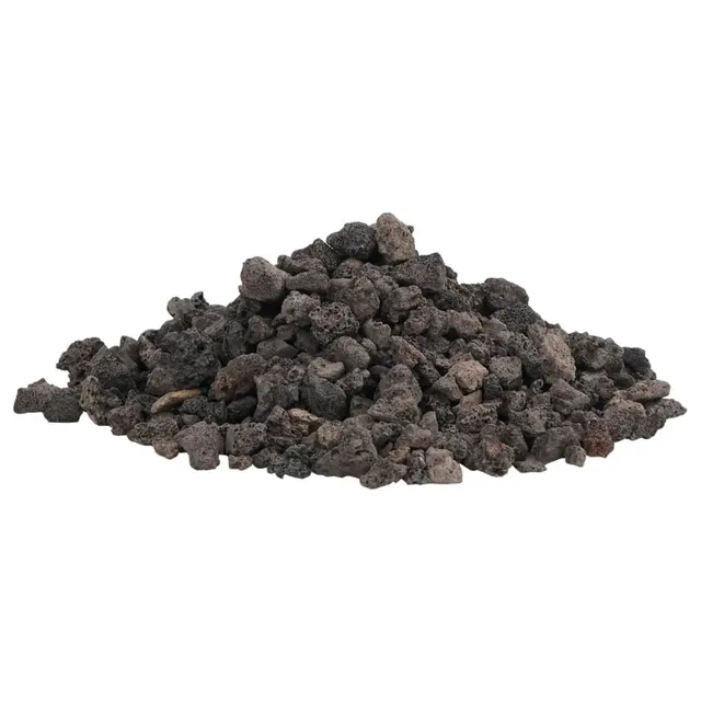 vidaXL Lavagranulat Lavastein schwarz 10 kg 1-2 cm Aquarium