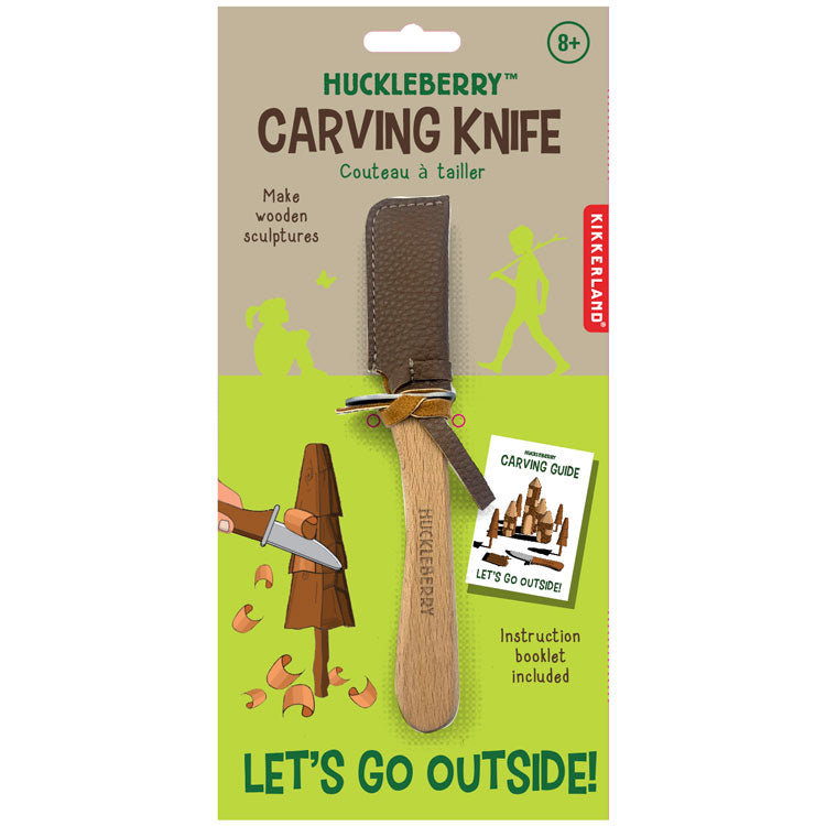 Kikkerland Huckleberry Carving Knife Schnitzmesser mit Hülle