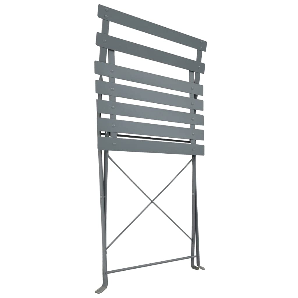 vidaXL Heim & Garten Bistro-Set Stahl Bistroset Grau klappbar