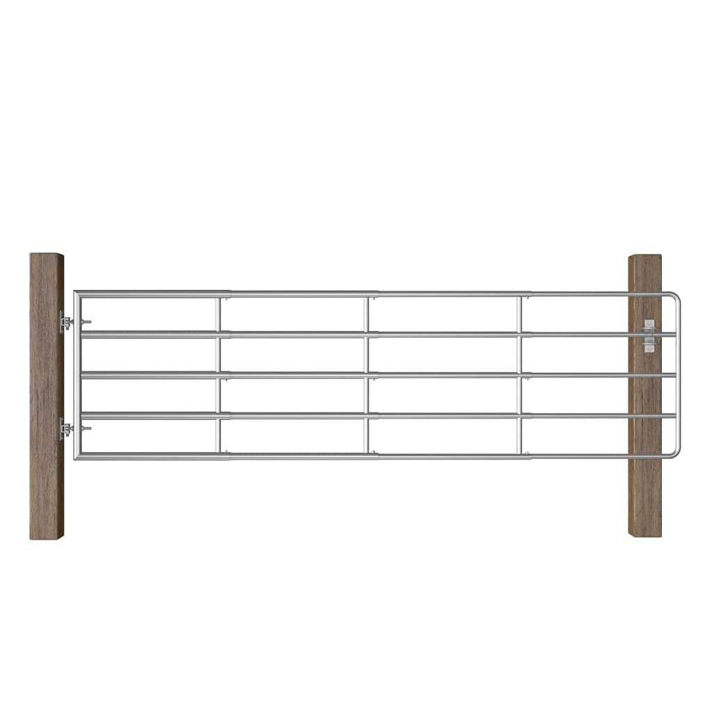 vidaXL Weidetor Stahl 95-170x90cm Silber