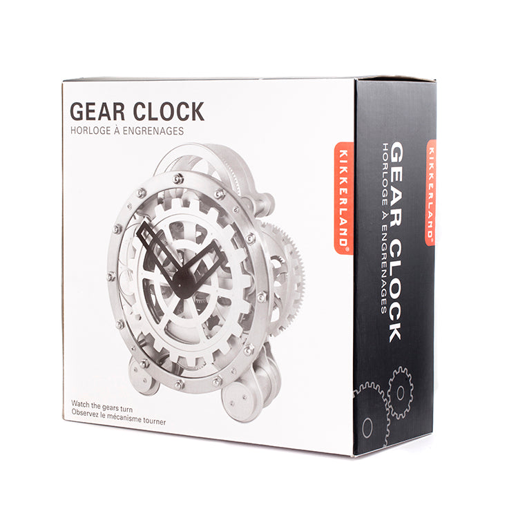 Kikkerland Gear Clock Wanduhr Zahnräder Steampunk D-Batterie
