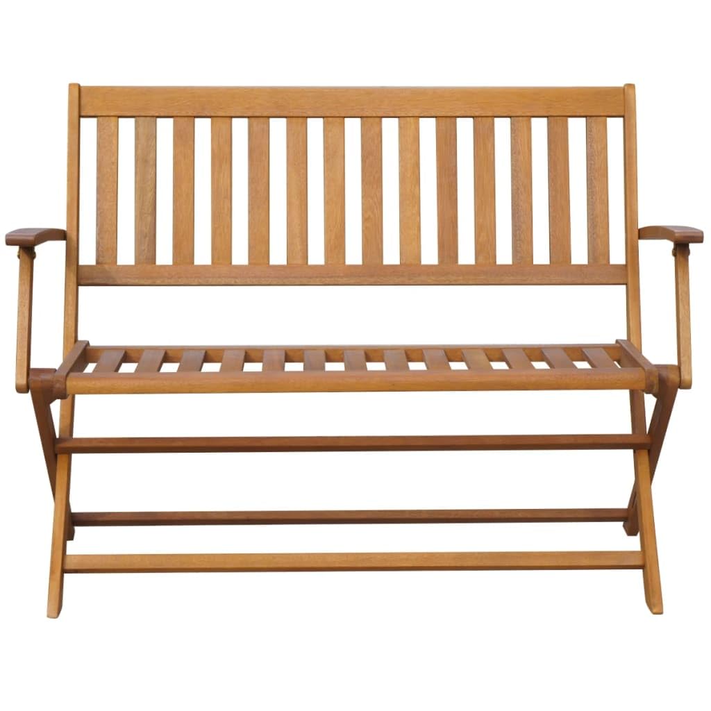 vidaXL Heim & Garten Gartenbank Akazienholz 120 cm klappbar