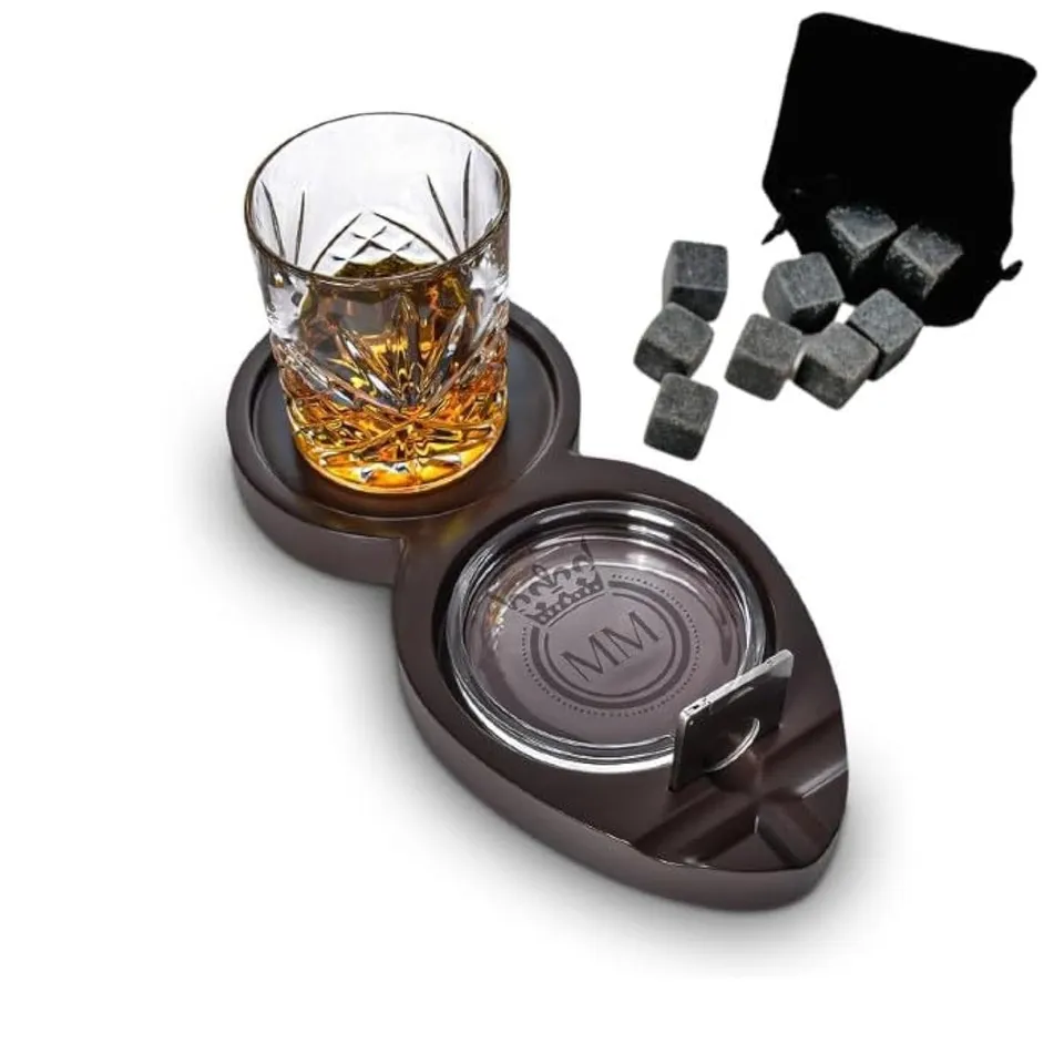 Mikamax Bar & Kitchen Whisky Zigarren Set Holz 9 Steine