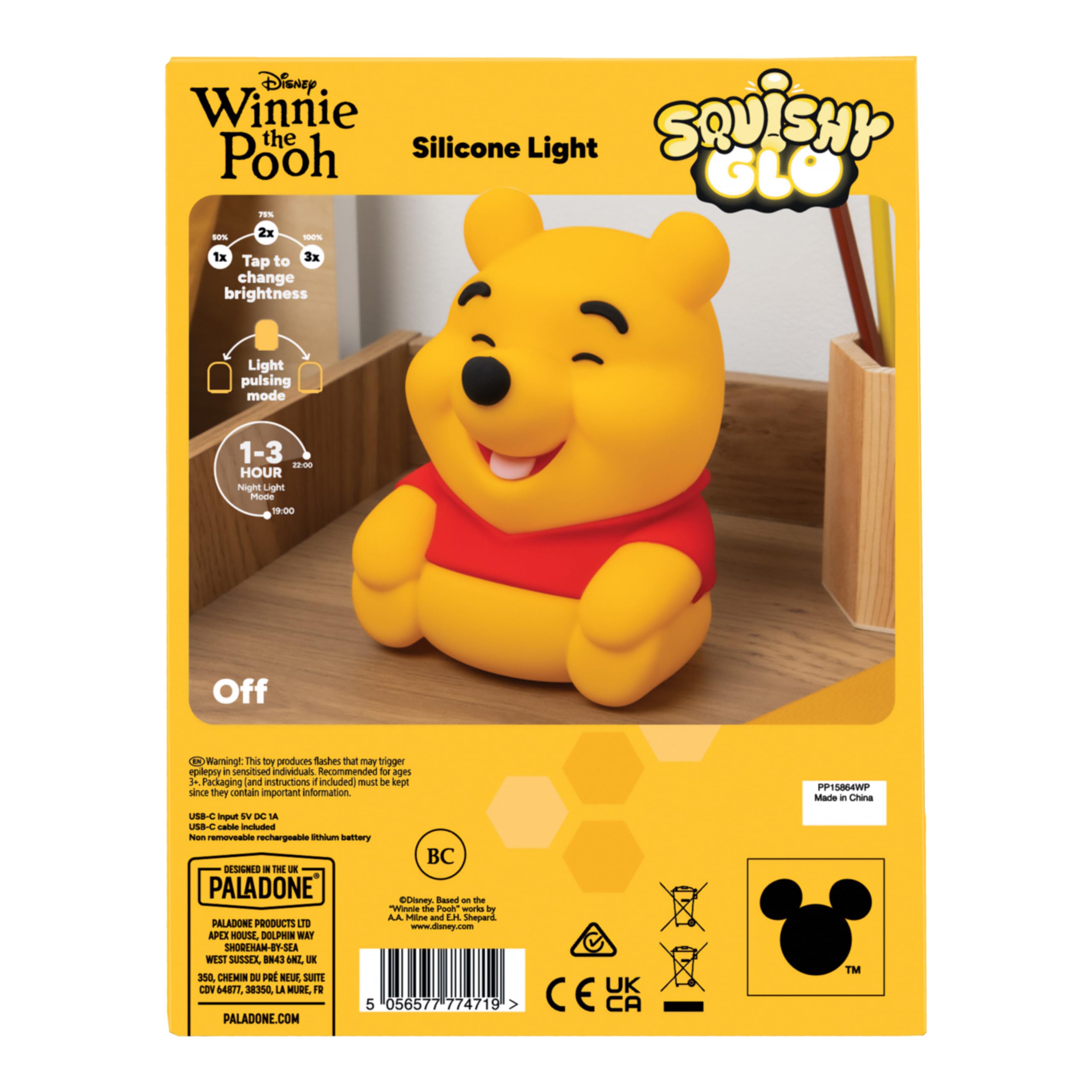 Paladone Winnie Pooh SquishyGlo Nachtlicht 15,5 cm