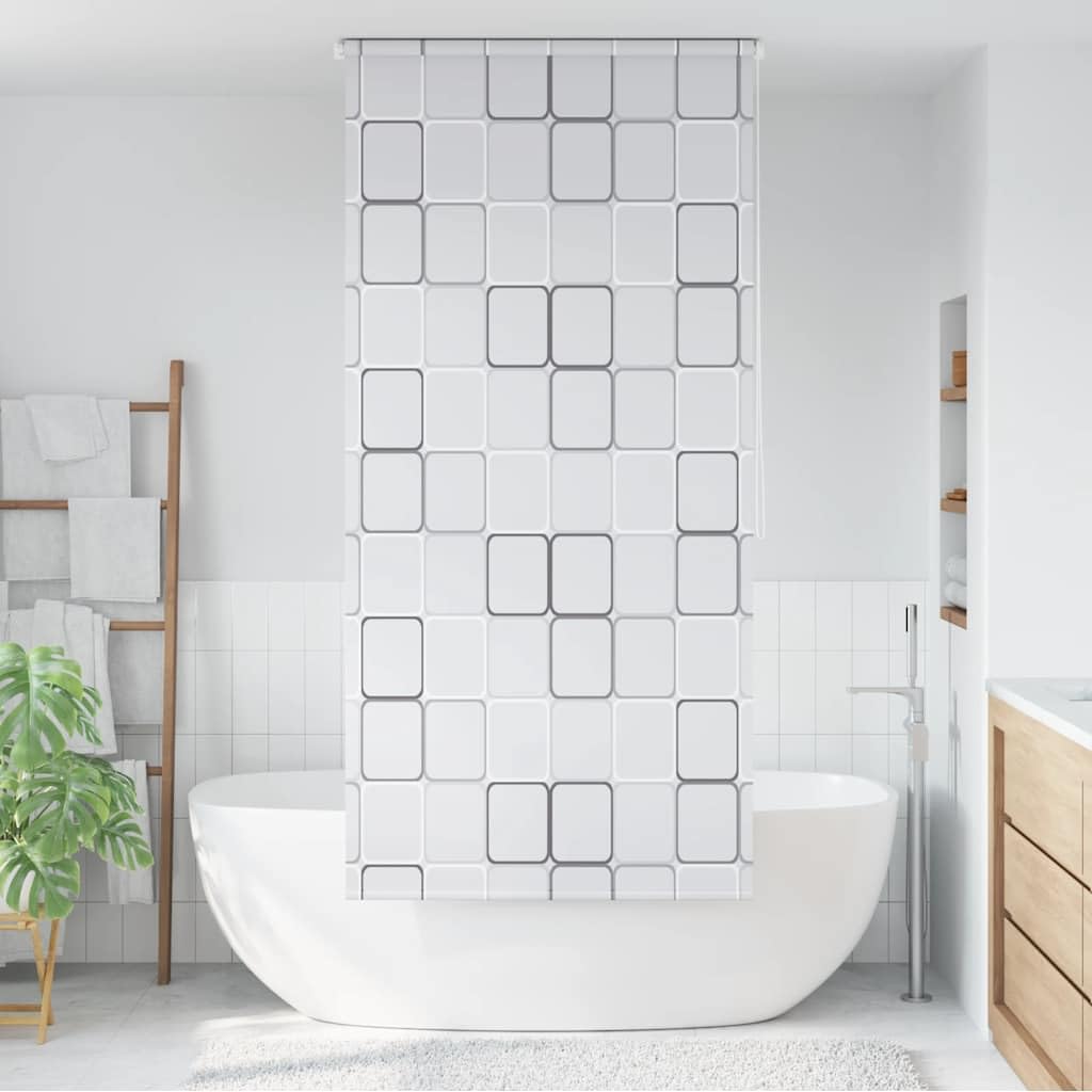 vidaXL Duschrollo 120x240 cm Quadratmuster EVA Rollo