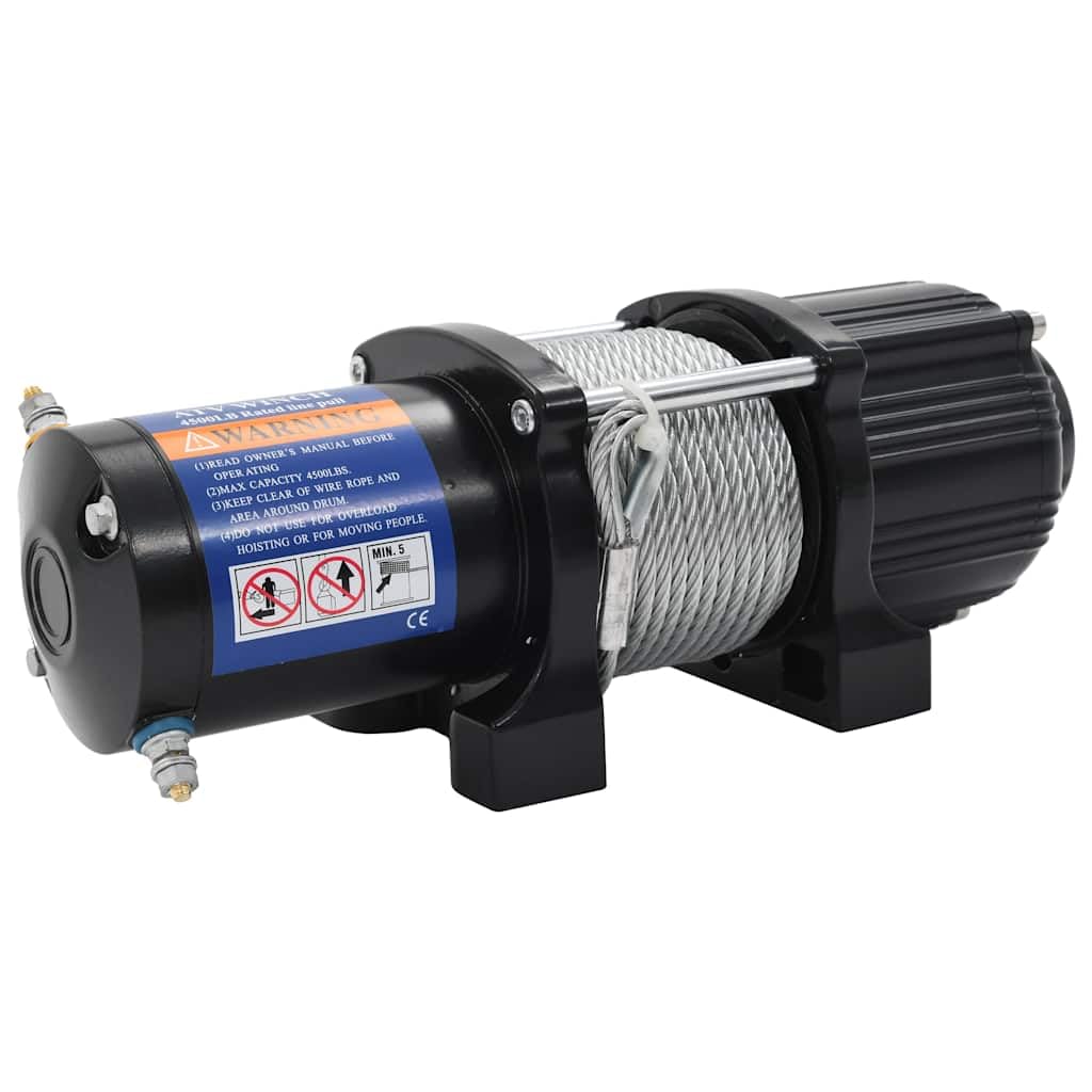 vidaXL Seilwinde 12V 2040kg Elektrowinde Fernbedienung