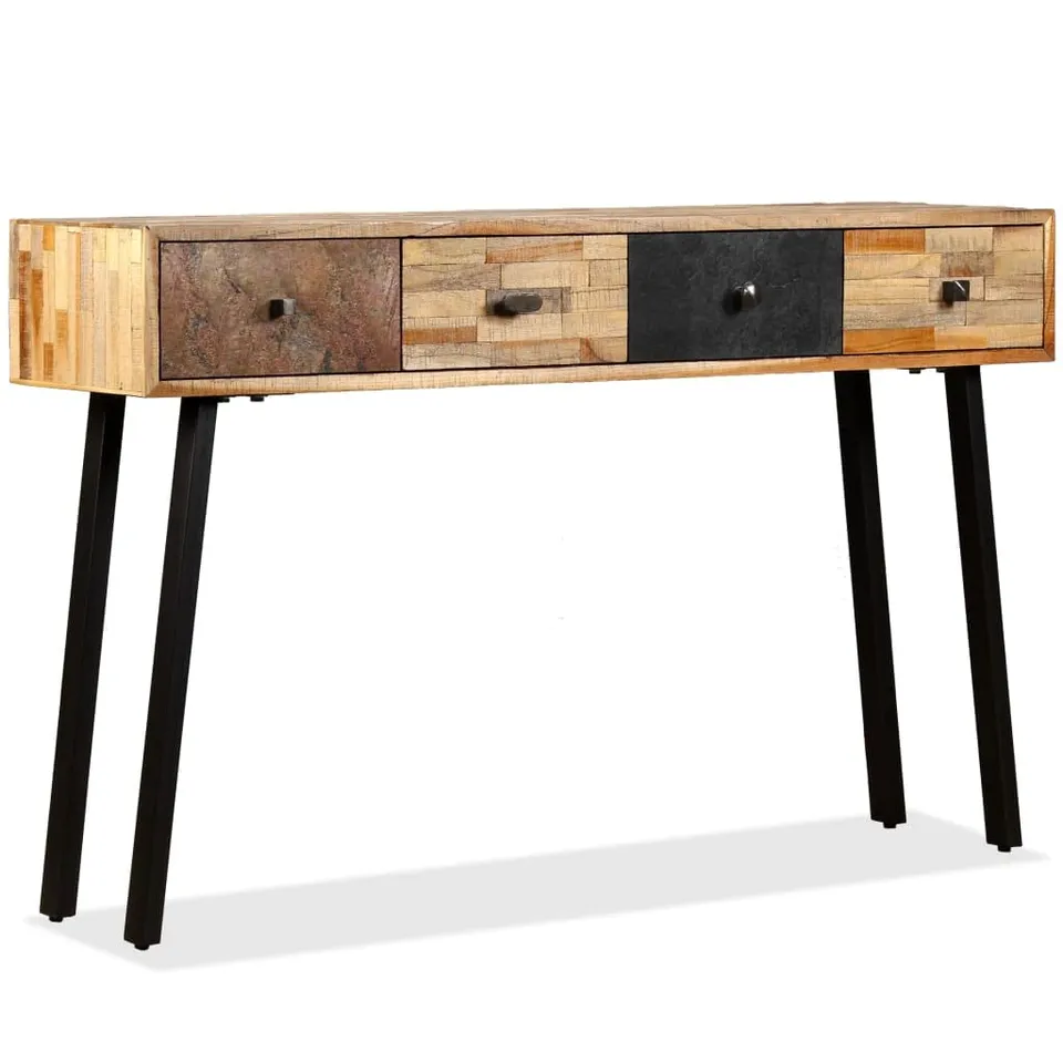 vidaXL Möbel Konsolentisch Teak 120x30x76 cm Vintage