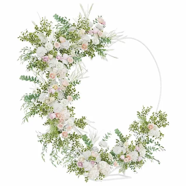 vidaXL Heim & Garten Hochzeitsbogen Weiß 195 cm Stahl Herz