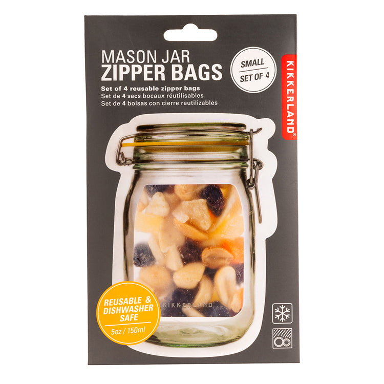Kikkerland Home Small Zipper Bags Beutel 4er klein wiederverwendbar