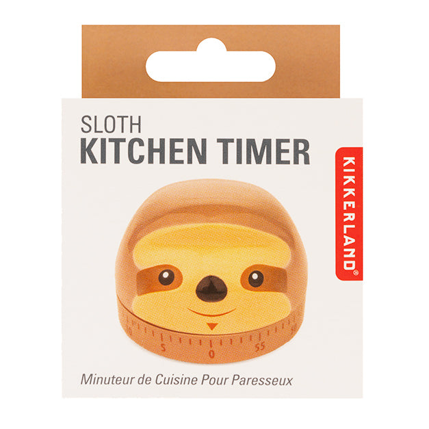Kikkerland Sloth Kitchen Timer Küchentimer Faultier 60 Min