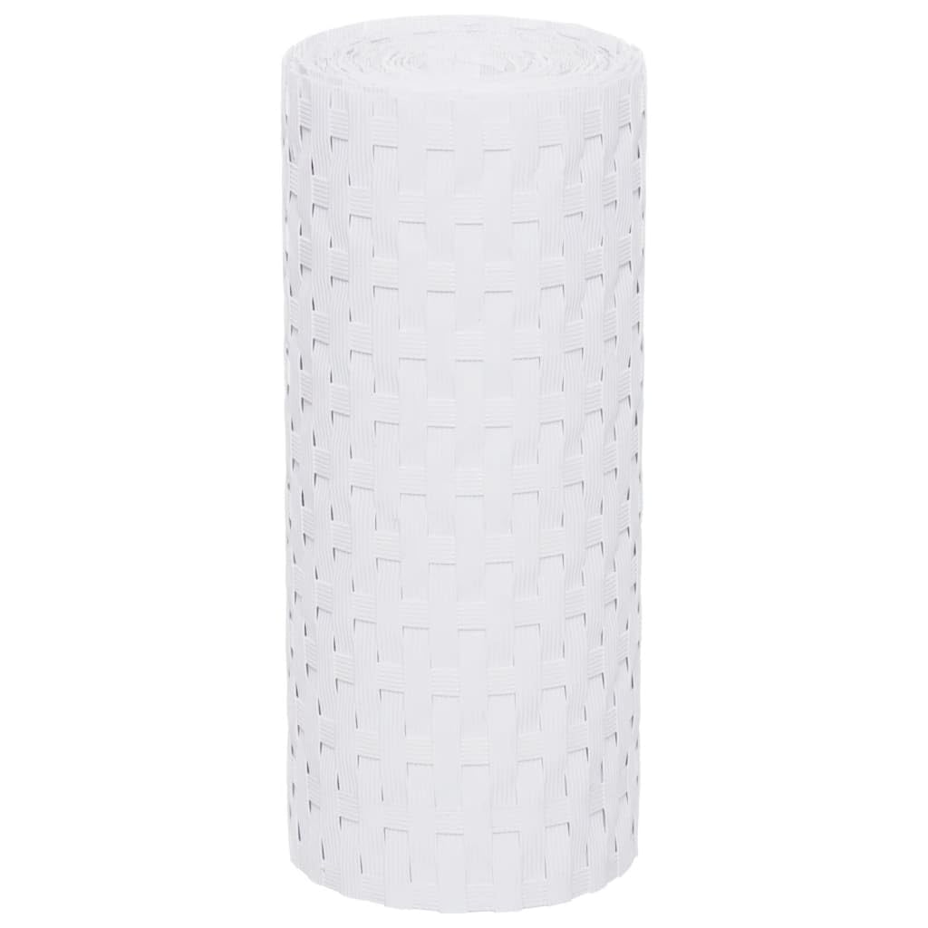 vidaXL Heim & Garten Balkon-Sichtschutz Weiß 255x19 5 Stk Rattan