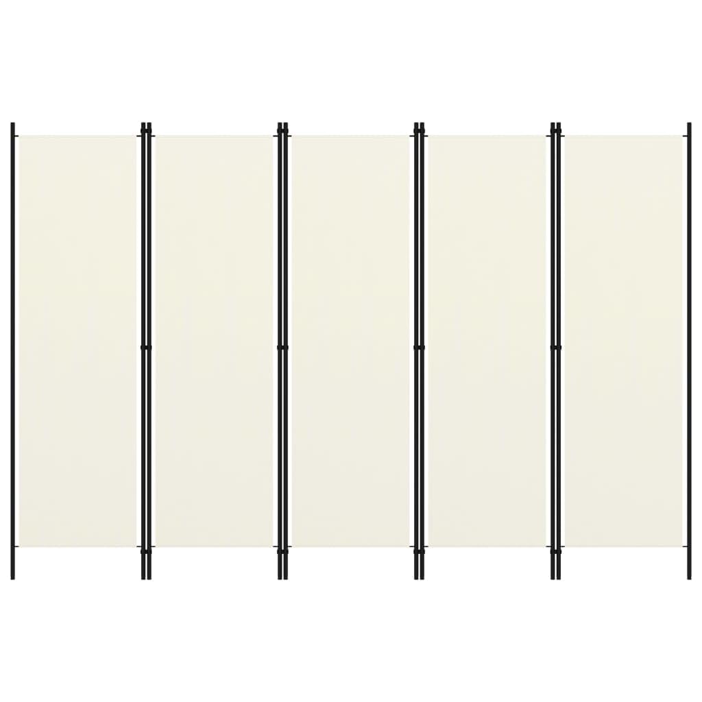 vidaXL Raumteiler 3-TLG. Weiß 150x180 cm Stoff