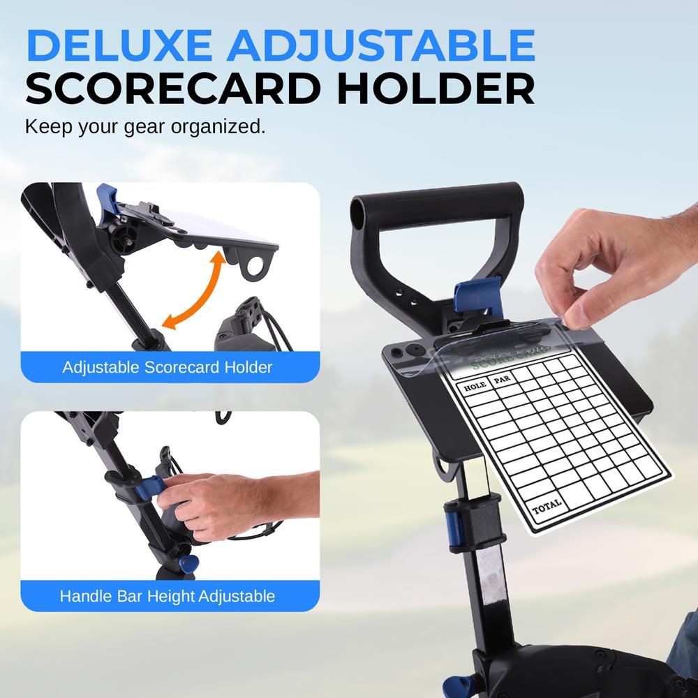 Serenelife Golf Trolley 2-Rad Alu Push Cart klappbar