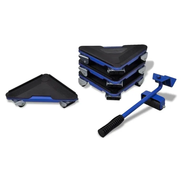 vidaXL Möbeltransport-Set Heber 5-tlg 300 kg Eisen