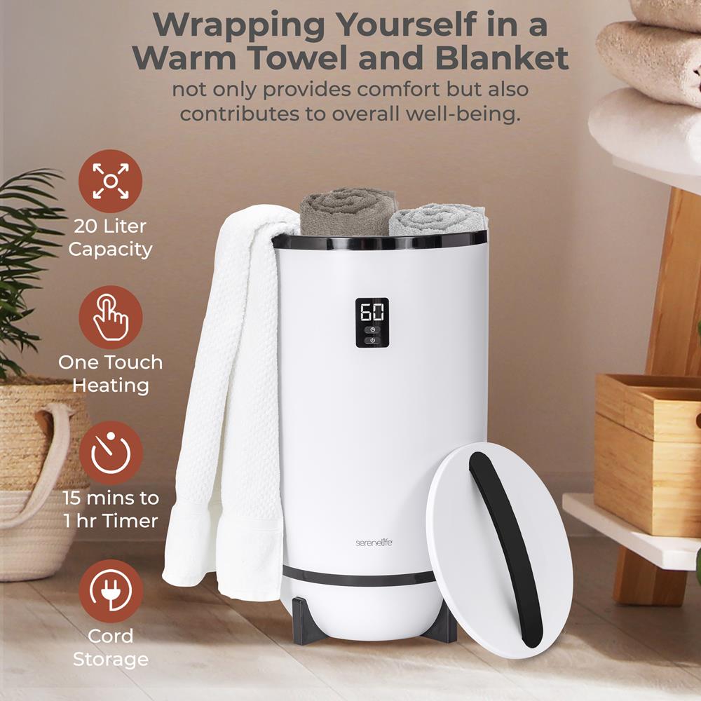 Serenelife Towel Warmer Handtuchwärmer Timer 2 Handtücher