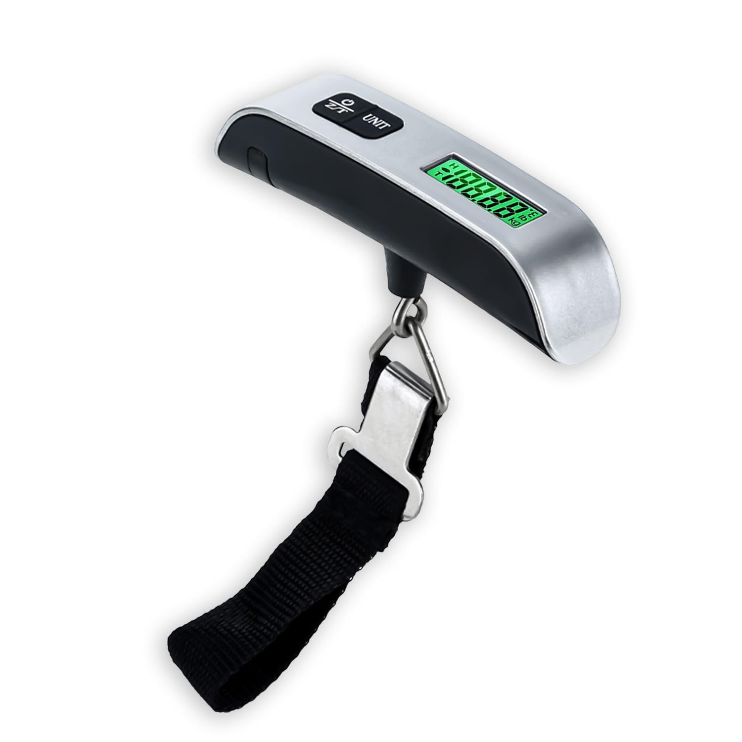 Intirilife Digitale Kofferwaage Schwarz 50kg LCD Gepäckwaage