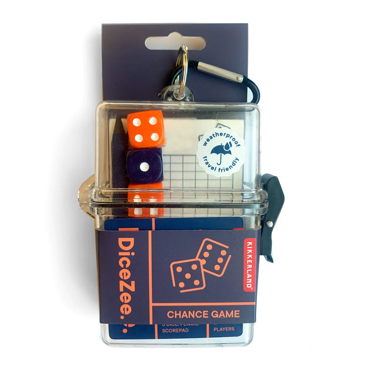 Kikkerland DiceZee Würfelspiel wasserdicht mit Karabiner