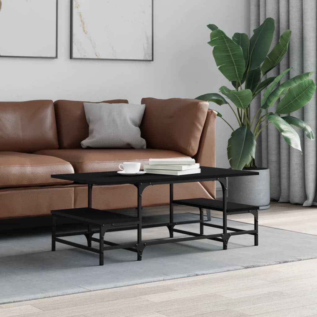 vidaXL Möbel Couchtisch Schwarz 100x50,5x40 cm Holz