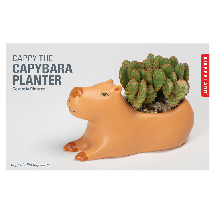 Kikkerland Home Blumentopf Capybara groß Cappy Pflanze