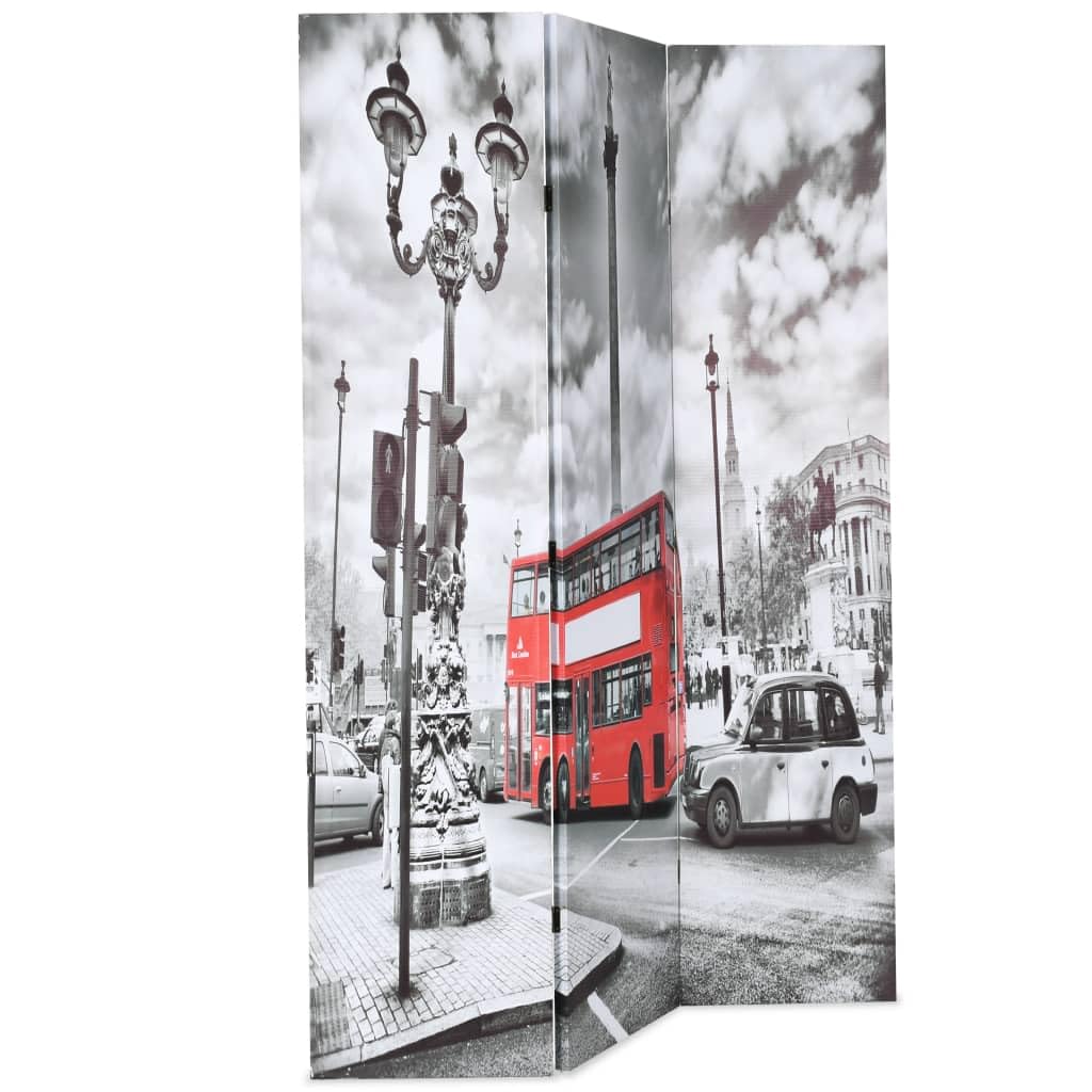 vidaXL Möbel Raumteiler 120x170 cm London Bus 3-teilig klappbar