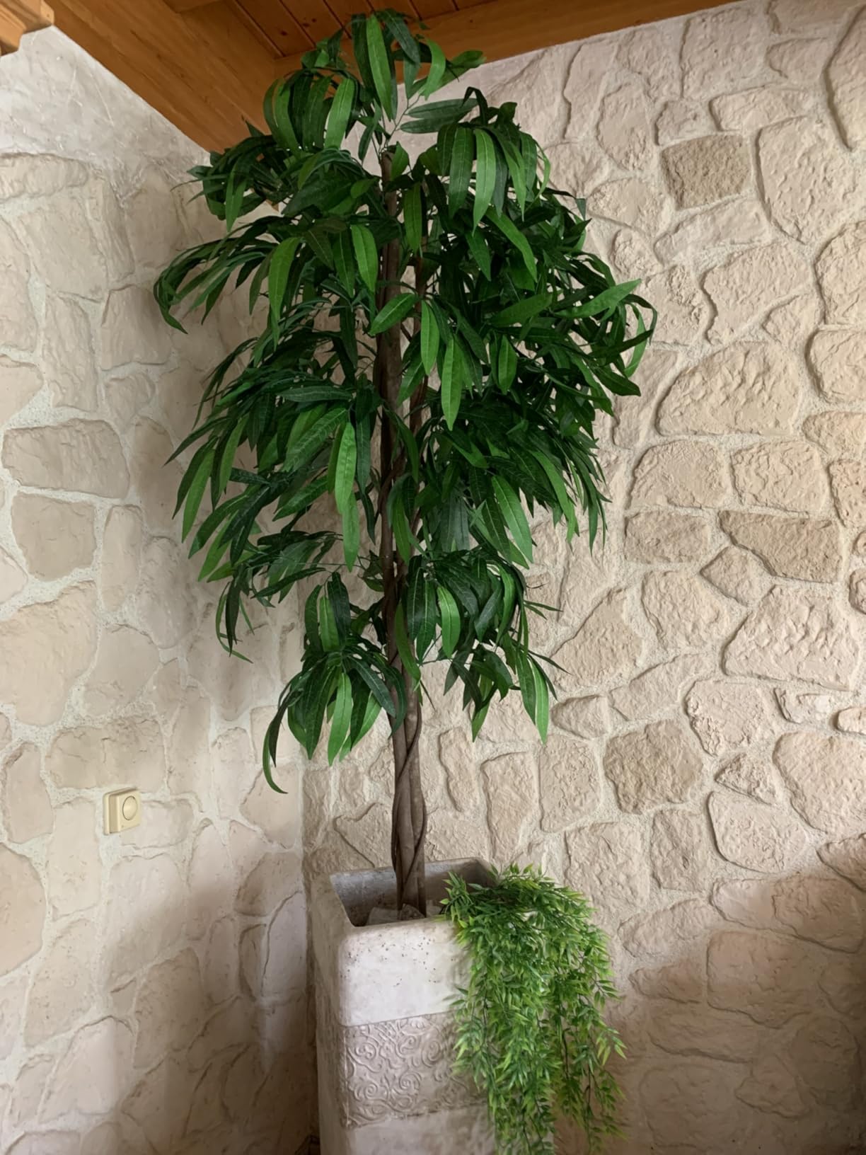 vidaXL Heim & Garten Mangobaum Künstlich 80 cm 300 Blätter