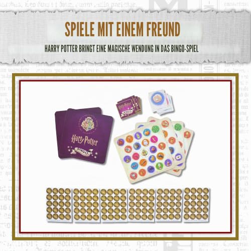Paladone Harry Potter Bingo Gesellschaftsspiel 6 Spieler
