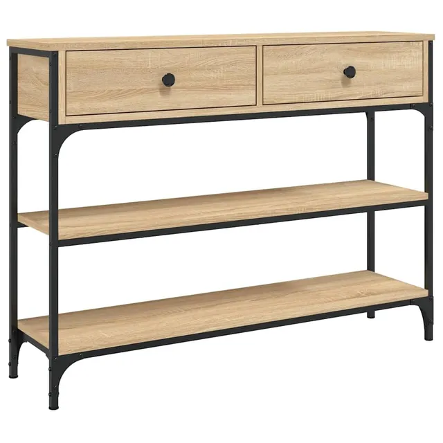 vidaXL Möbel Konsolentisch 100x25x75 cm Sonoma-Eiche Holz