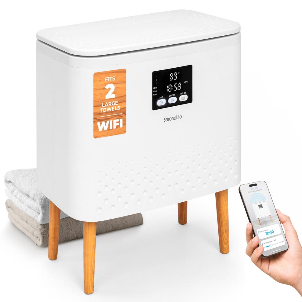 Serenelife Towel Warmers Handtuchwärmer weiß 20L WiFi