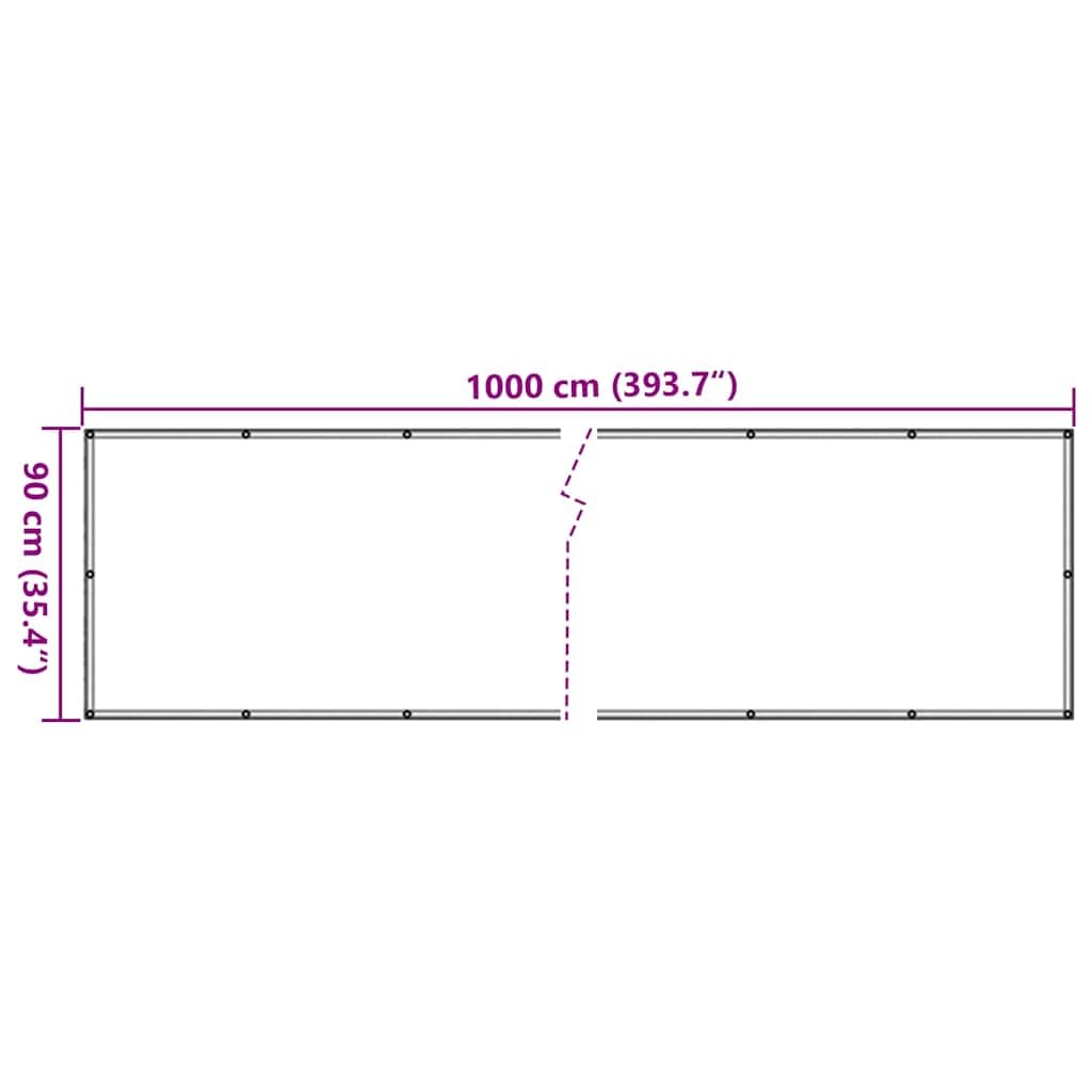 vidaXL Heim & Garten Sichtschutz Creme 1000x90 cm wetterfest