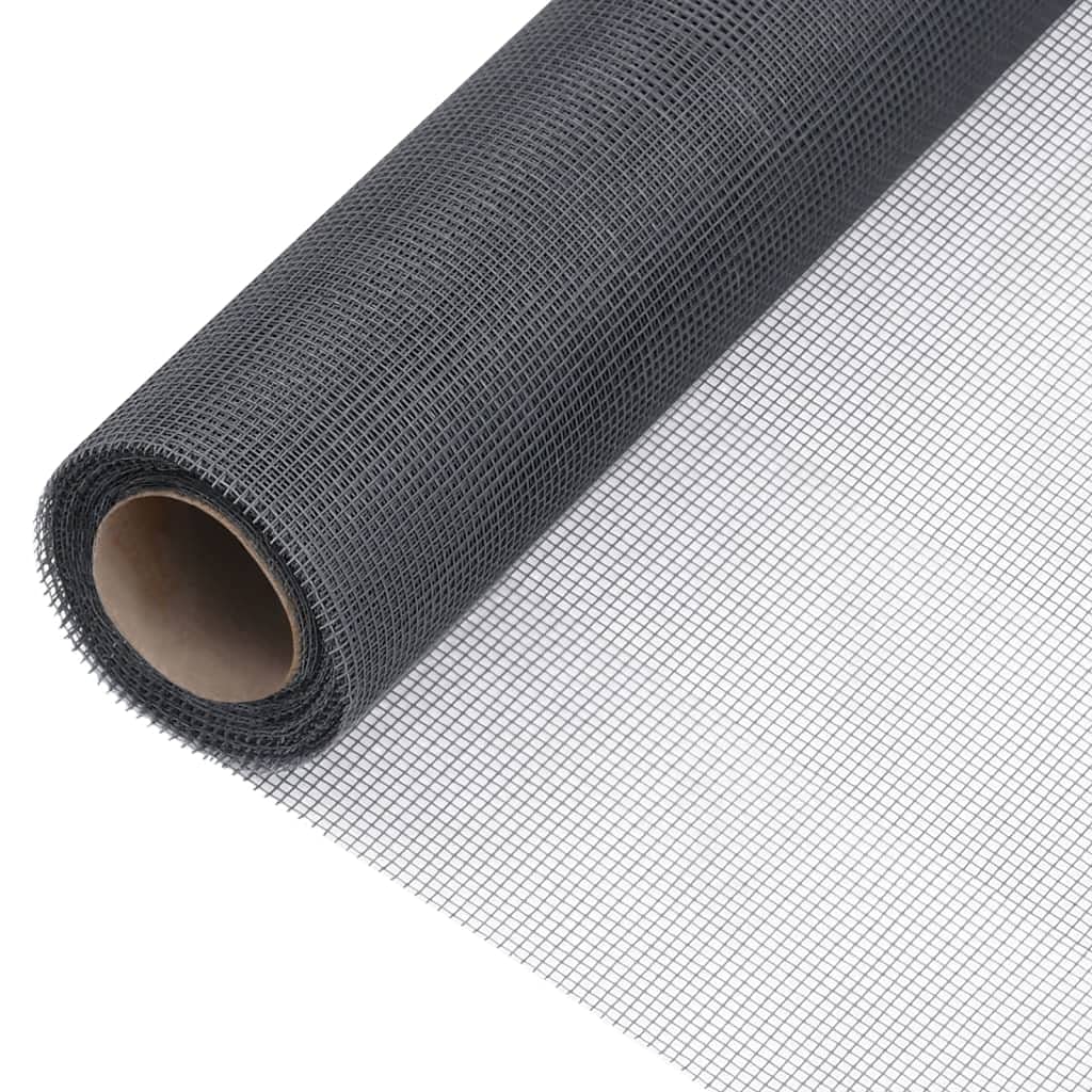 vidaXL Heim & Garten Fiberglas Fliegengitter 100x500cm Schwarz