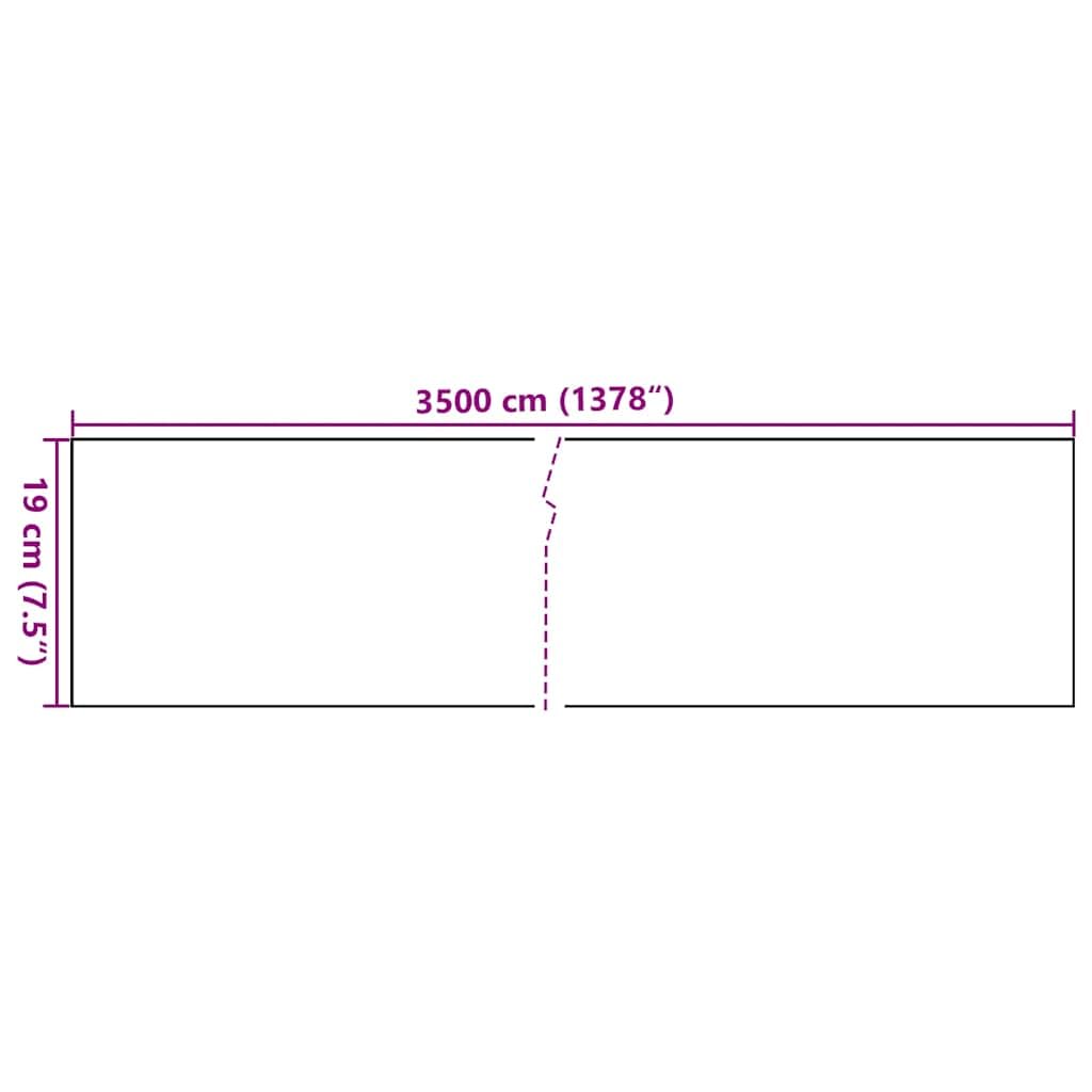 vidaXL Heim & Garten Sichtschutzleiste 35x0,19m Grau Stein