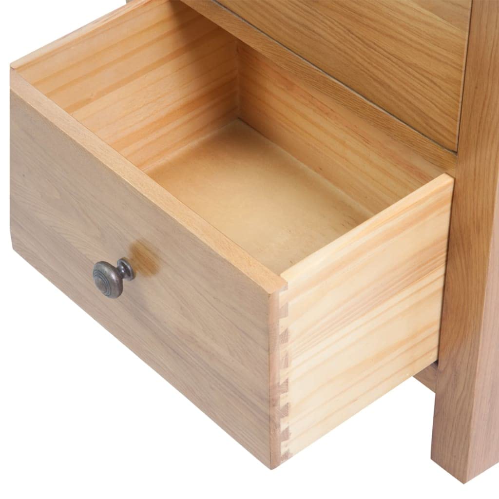 vidaXL Möbel Kommode Eiche massiv 45x32x110 cm 5 Schubladen
