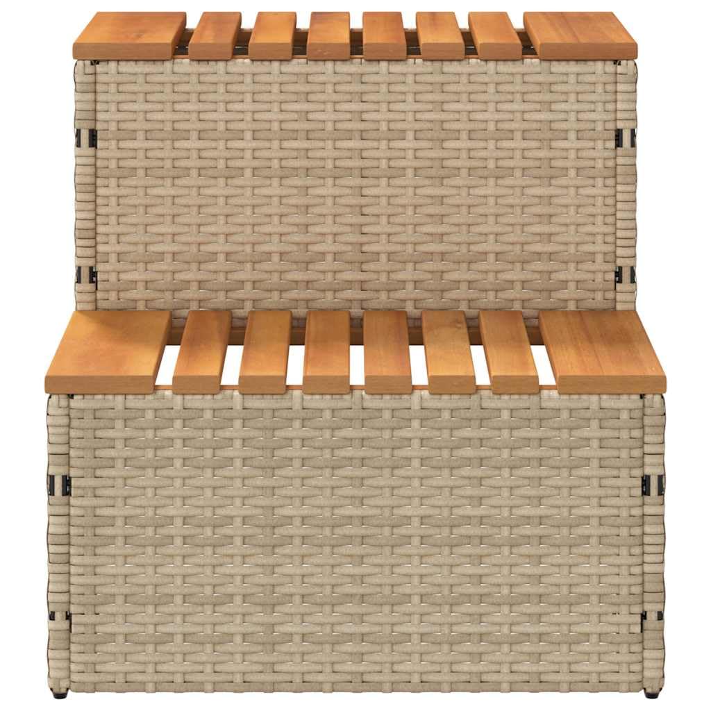 vidaXL Heim & Garten Whirlpooltreppe Beige 50 cm 2-stufig