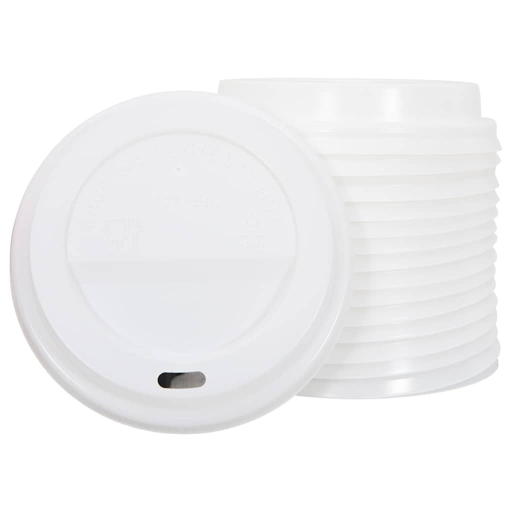 vidaXL Pappbecher mit Deckel 4oz 100ml 1000 Stück für Espresso