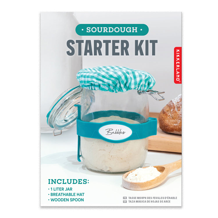 Kikkerland Home Sourdough Starter Kit Sauerteig Glas Set