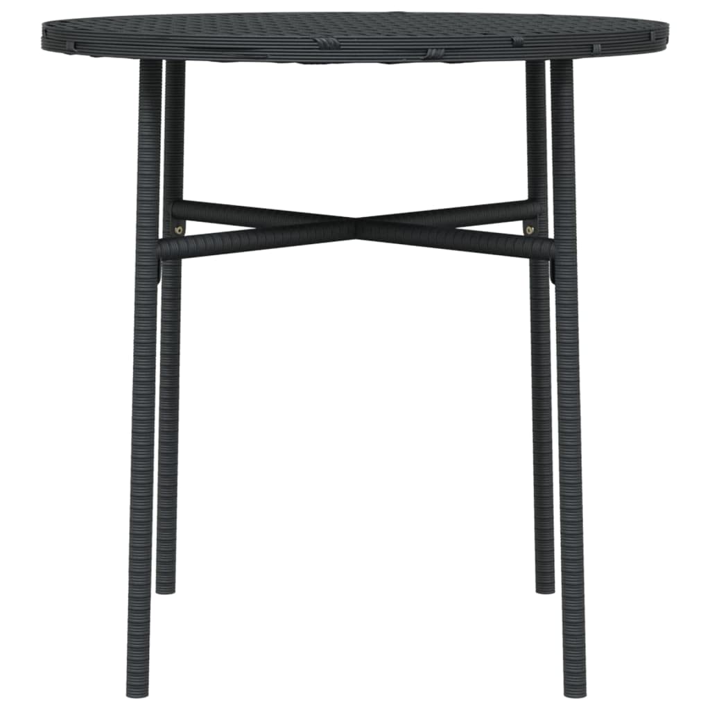 vidaXL Heim & Garten Beistelltisch 45 cm schwarz Poly Rattan