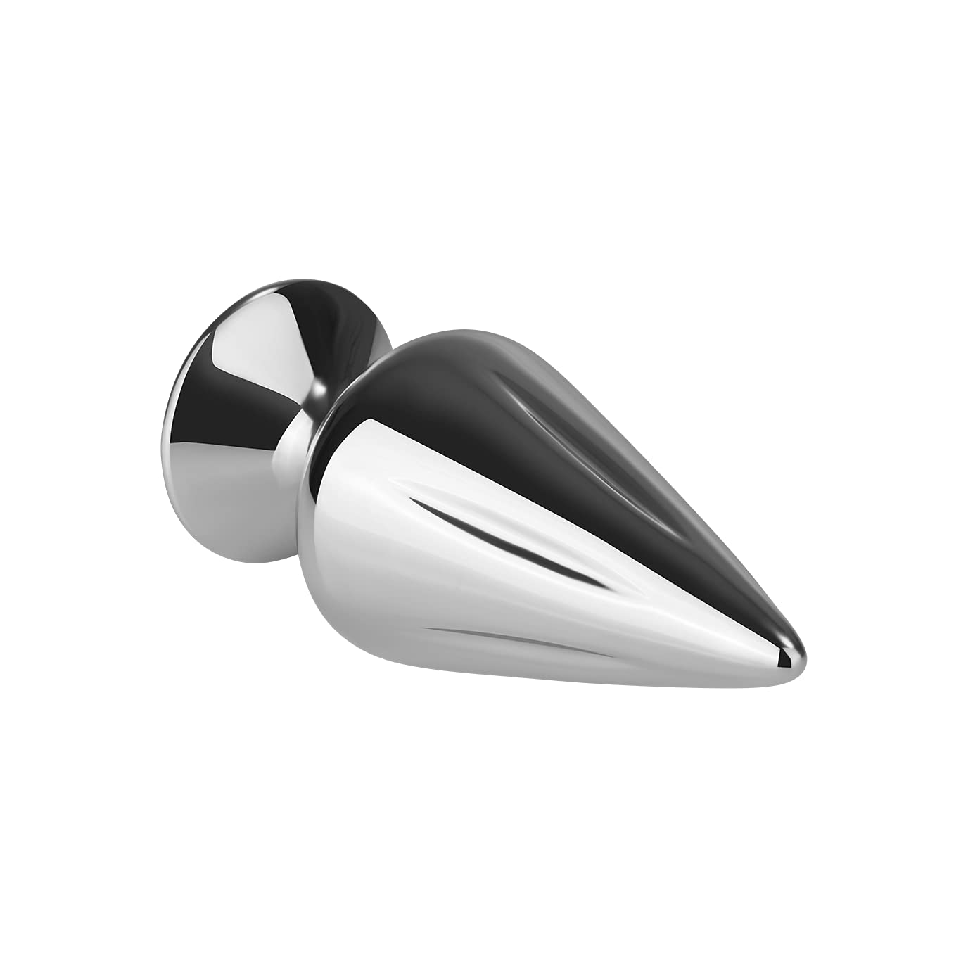 EIS Anal-Plug Riffel Metall Silber mit Kristall Butt Plug