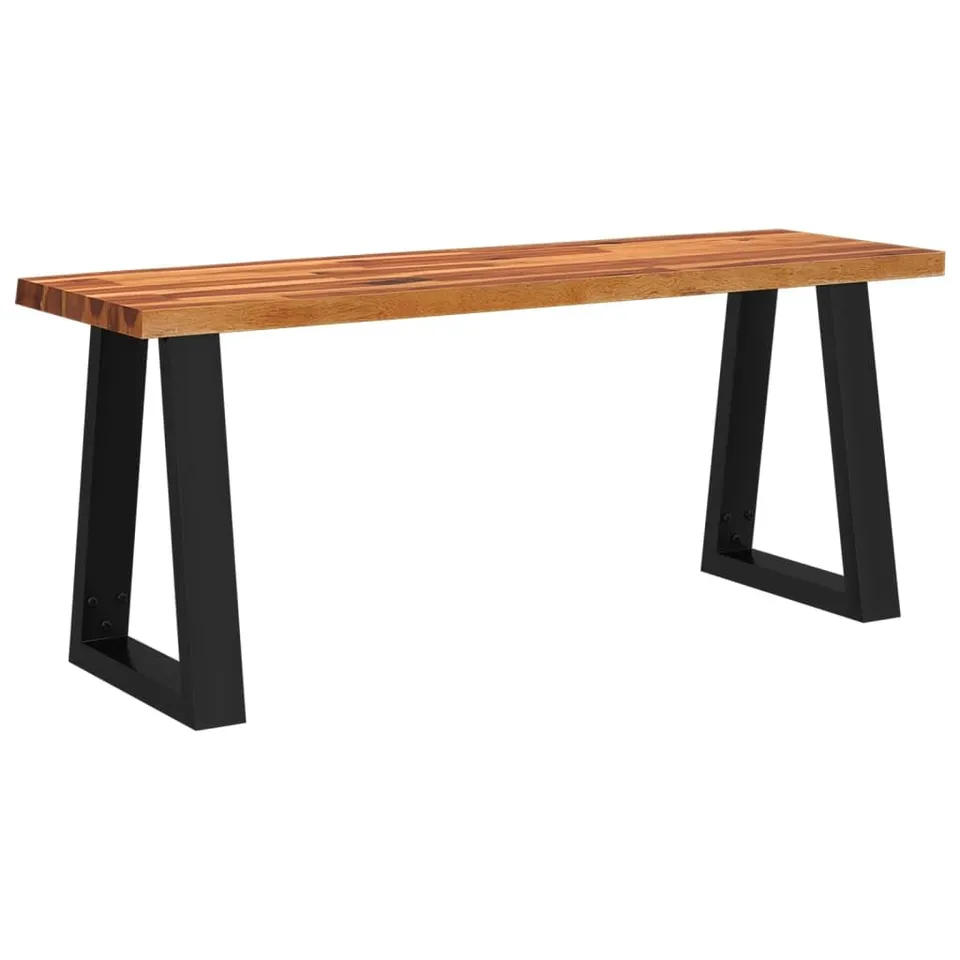 vidaXL Bank Baumkante 110 cm Sitzbank Akazie Massivholz