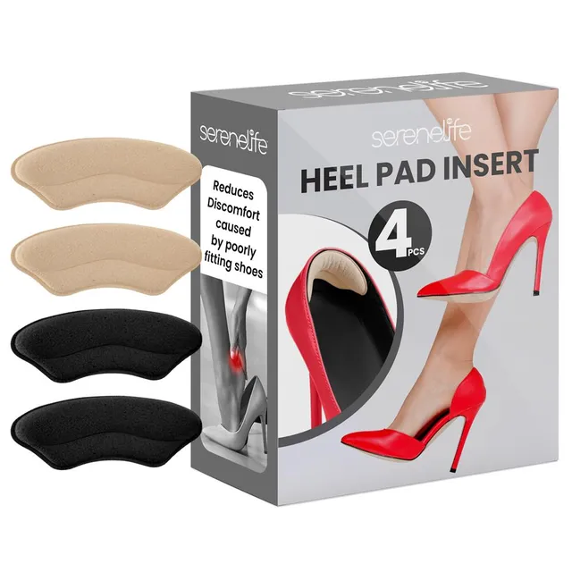 Serenelife Clothing Fersenpolster 2 Paare Schwarz Apricot Leder