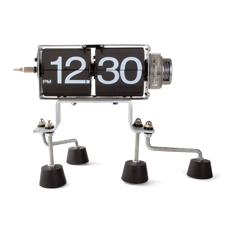 Kikkerland Home Flip Clock Fallblattuhr Stahl
