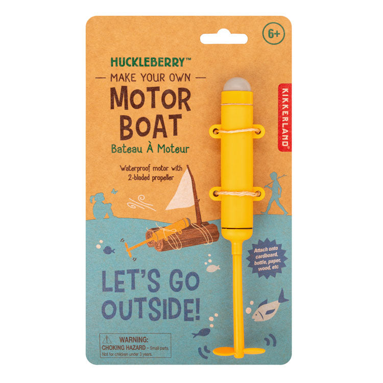 Kikkerland Huckleberry Motorboot Bausatz Kinder Holzboot
