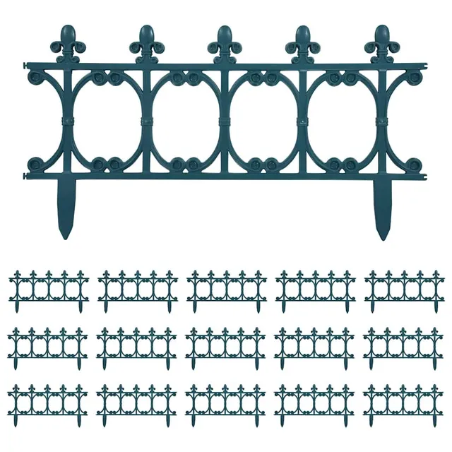 vidaXL Heim & Garten Rasenkante Grün 10m PP 16-tlg