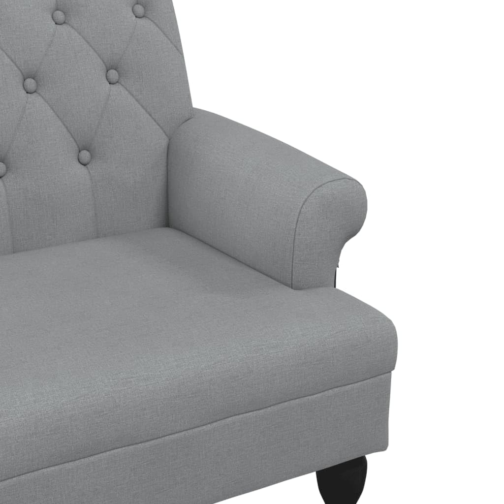 vidaXL Möbel Sitzbank 120 cm Hellgrau Stoff mit Rückenlehne
