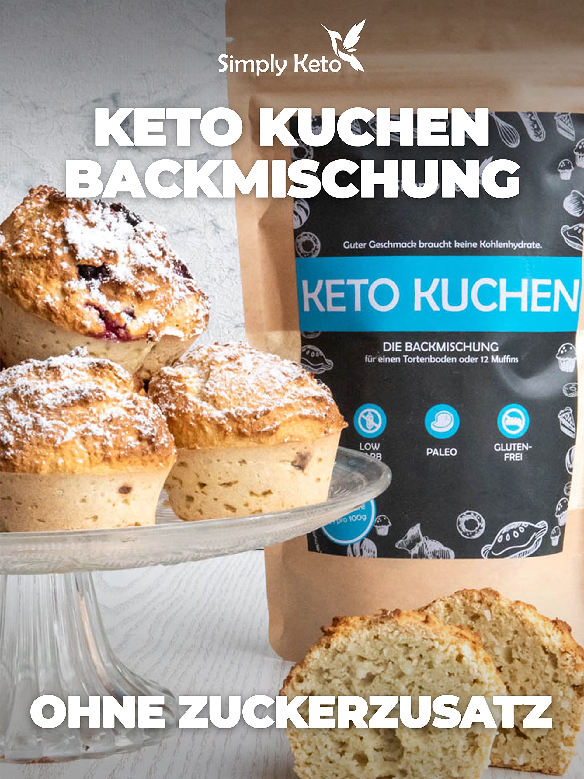 Keto Lower Carb Kuchen Backmischung 350g zuckerfrei