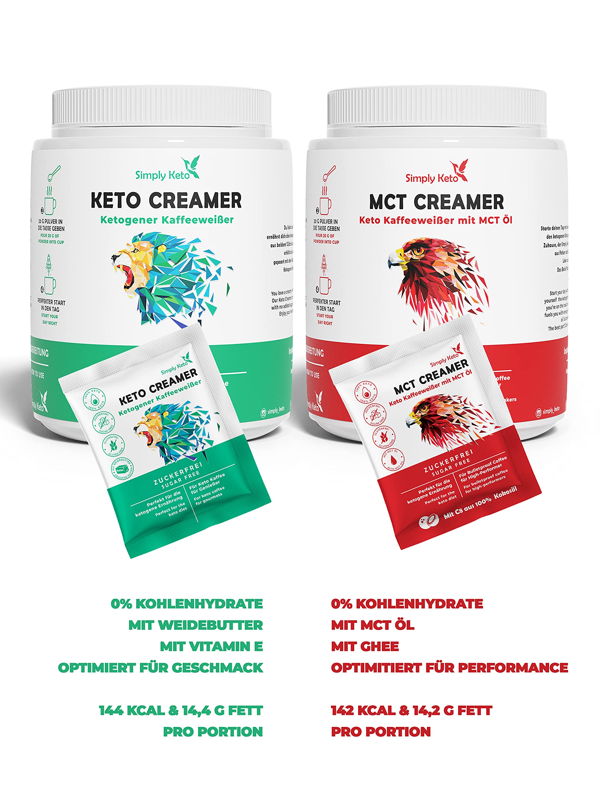 Simply Keto MCT Creamer 10x20g zuckerfrei Kaffeeweißer
