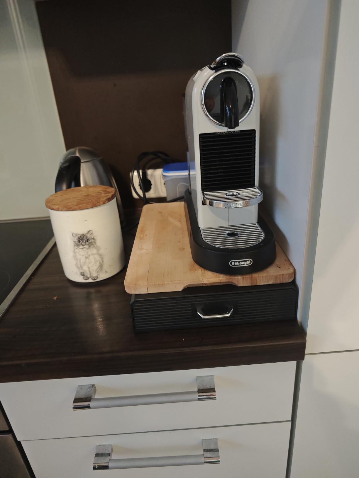 Intirilife Küche Kapselhalter Weiß 50 Nespresso 38 cm